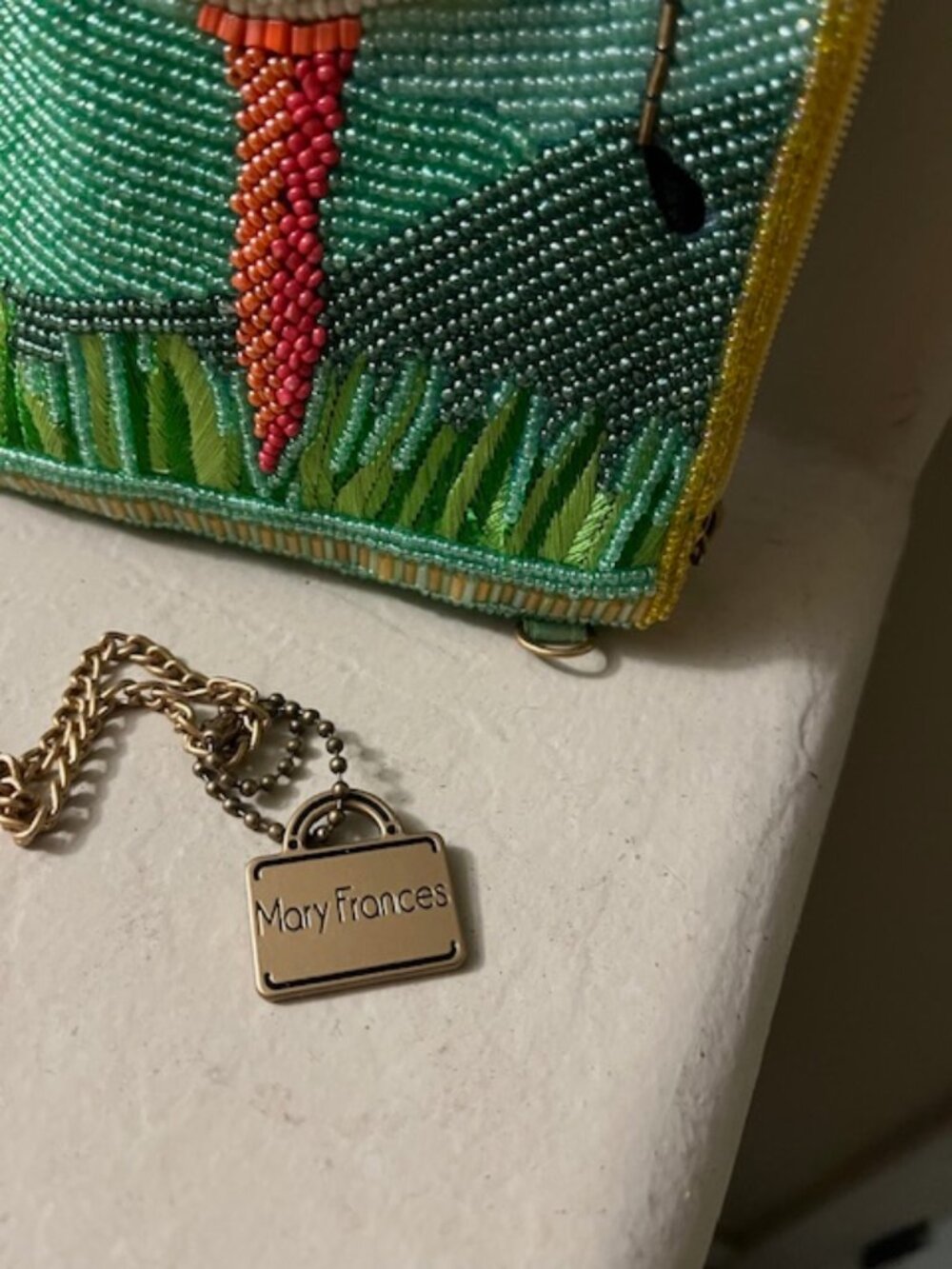 Mary Frances Crossbody Beaded Embroidered Golf Clutch Phone Bag Purse Art - Picture 3 of 9